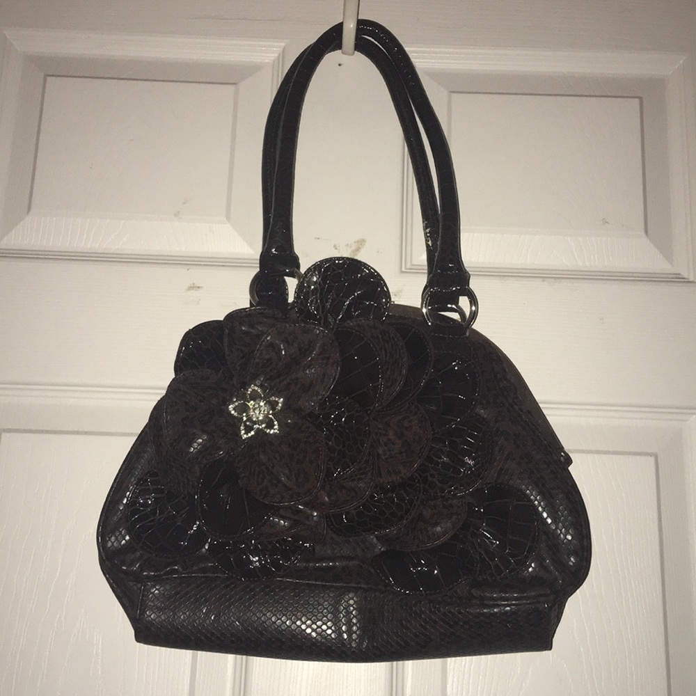 Brown and dark blue purse!